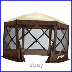 Escape Shelter Screen House Outdoor Camping Tent for 6 120x120 Beige&Coffee