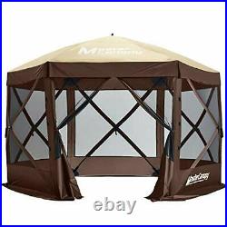 Escape Shelter Screen House Outdoor Camping Tent for 6 120x120 Beige&Coffee