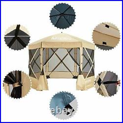 Escape Shelter Screen House Outdoor Camping Tent for 6 Sided 120x120 Beige