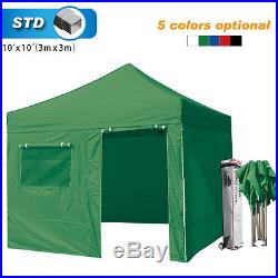 Eurmax 10 x 10 Commercial Ez Pop Up Canopy Waterproof Tent with4 Walls&Roller Bag