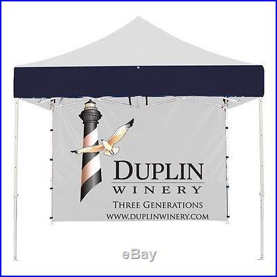 Eurmax 8x8 Digital Custom printed Ez Pop Up Canopy Tent One 8feet Back wall only