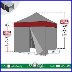 Eurmax 8x8 Portable Event Canopy Waterproof Party Pop Up Tent Gazebo withFull Wall