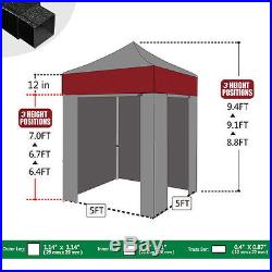 Eurmax Display Easy Pop Up Canopy 5x5 Photo Booth Tent Shade+4 Walls + Carry Bag