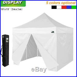 Eurmax Ez Pop Up Canopy 10x10 Commercial Waterproof Party Tent+4 Walls+Carry Bag