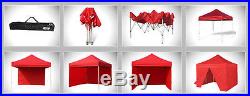 Eurmax Ez Pop Up Canopy 10x10 Commercial Waterproof Party Tent+4 Walls+Carry Bag