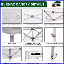 Eurmax New 10x10 Super Compact 40 High Storage Size Canopy Tent +4PC Weight Bag