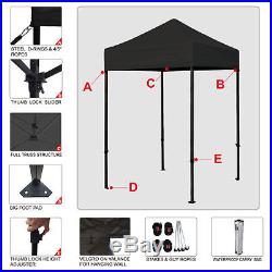 Eurmax Photo Booth 5'x5' Outdoor Tent Ez Pop Up Canopy Sport Fair Shade+4 Walls