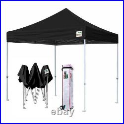 Eurmax Pop Up 10x10 Canopy Full Aluminum Commercial Patio Tent Shelter BLACK
