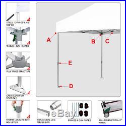 Eurmax Pop Up Canopy PRO 10x20 Commercial Tent Aluminum Party Shade withRoller Bag
