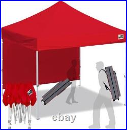Eurmax USA Smart Durable Pop up Canopy Tent with 1 Sidewall 10'x10' Outdoor