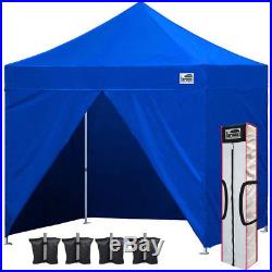 Ez Pop Up Canopy 10x10 Outdoor Commercial Instant Party Market Tent+4 Side Walls