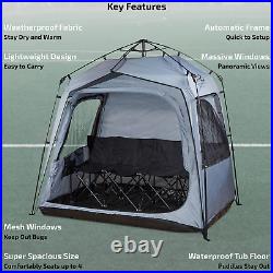 FOFANA All Weather Pod Sports Tent Largest Sports Pod Pop up Tent for up to 4
