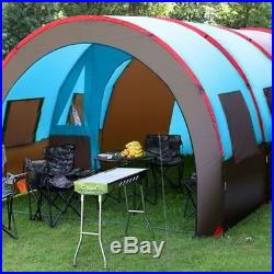 Family Camping Tent 2 Room Waterproof Canopy 10 People Sunshade Quick Set Up Fly