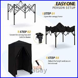 Flex Ultra Compact 4x4 Pop-up Canopy, Sun Shelter, Changing Room, Black 4 by 4