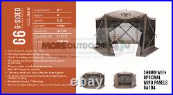 GG601DS Gazelle G6 Portable Gazebo 6 Sided Desert Sand Camping Canopy Tent