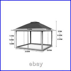 Gazebo Outdoor Canopy Shelter 12x12 Pop Up with Mosquito Netting 4 Stanbags Inst