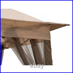 Gazebo Portable Steel Pop-Up Outdoor Canopy Wind Vent 10.82 Ft. W X 10.82 Ft