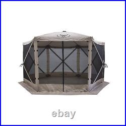 Gazelle G6 6-Sided 12 Foot x 12 Foot Pop Up Portable 8 Person Camping Gazebo