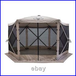Gazelle Pop Up 8 Person Camping Gazebo Day Tent with Mesh Windows (For Parts)