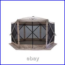 Gazelle Tents G6 8 Person 12 by 12 Pop Up 6 Sided Portable Hub Gazebo Screen