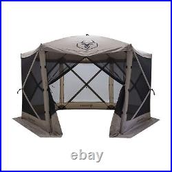 Gazelle Tents G6 8 Person 12 by 12 Pop Up 6 Sided Portable Hub Outdoor Gazebo