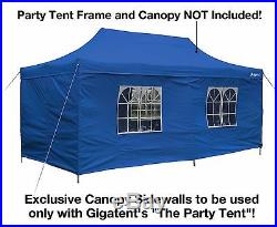 GigaTent SW004 The Party Tent Solid Blue Canopy Sidewalls- CANOPY NOT INCLUDED