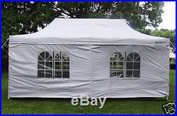 Gigatent Party Tent Deluxe 20 Ft x 10 Ft Sidewall Canopy White