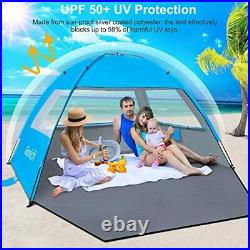 Gorich Beach Tent UV Sun Shelter Lightweight Beach Sun Shade Canopy Cabana Be
