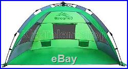 Green Outdoor Cabana Beach Tent Umbrella Sun Shelter Camping -with Folding Chairs
