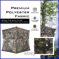 Gymax 3 Person Portable Hunting Blind Pop-Up Ground Blind withTie-downs & Carrying
