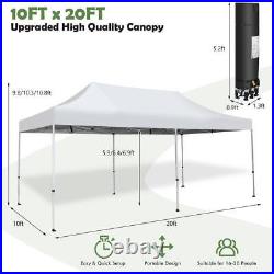Gymax Pop-Up Canopy Tent 129.5H x 120W Rectangle Collapsible/Adjustable White