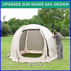 H&ZT Screen House Room Privacy Screen Pop Up Canopy 10/12FT Grill Gazebo Tents