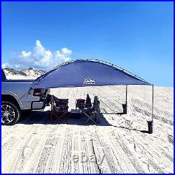 Hasika Awning Canopy SUV RVing Car Camping 2 Sandbag Tear Resistant Blue HSKZPSH