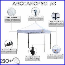 Heavy Duty White 10x10 FT Pop up Canopy Tent Commercial Instant Shelter Events