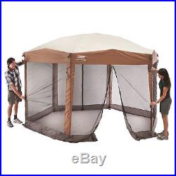 Hex Instant Screened Canopy Gazebo Backyard Outdoor Camping Shelter 12 X 10 ft