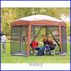 Hexagon Screened Canopy Gazebo Removable Insect Screen 12ft x 10Ft Free Shipping