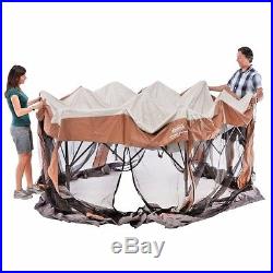 Hexagon Screened Canopy Gazebo Removable Insect Screen 12ft x 10Ft Free Shipping