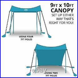 Hike Crew Sun Shade Canopy Lycra Portable Beach Tent Shelter with UPF 50+ UV