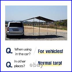 INTID Folding Side Awning Camping Tarp Frame Only / With Sedan, Car, Vehicles