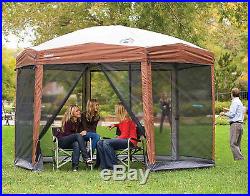 Instant Canopy Shelter Coleman Steel Frame Screened 12' X 10' Patio Tent Gazebo