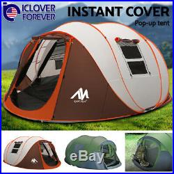 Instant Pop Up Camping Tent 4-6 Person Family Waterproof Backpacking Hiking Dome