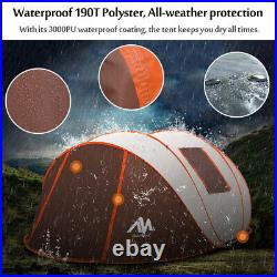 Instant Pop Up Tent 4-6 Person Family Waterproof Backpacking Hiking Camping Tent