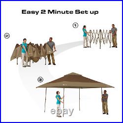 Instant Pop Up Tent Lighted Canopy Camping 50+ UV Protection Outdoor 14 x 14 Ft