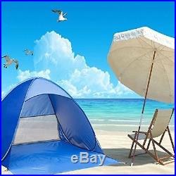 Instant Portable Outdoors Quick Cabana Beach Tent Sun Shade Sport Shelter Blue