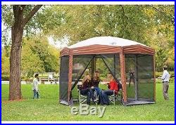 Instant Screened Canopy Pop Up Gazebo 12' x 10' Durable Outdoor Sunshade Deck