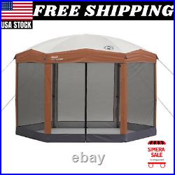Instant Setup Tent Canopy Sun Shelter Screen House, 1 Room, 12 x 10 Brown New
