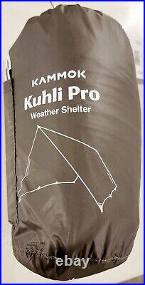 Kammok Kuhli Pro Weather Shelter With Stuff Sack & Stakes Graphite Gray NEW