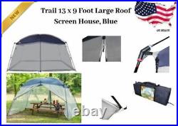 Large Outdoor Screen Mesh Tent Camping Cover Blue Insect Bug Protection Portable