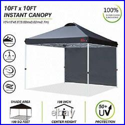 MASTERCANOPY Patio Pop Up Instant Shelter Beach Canopy with 1 Side Wall Bette
