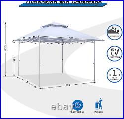 MASTERCANOPY Pop-Up Canopy Tent 13X13 Instant Shelter Outdoor Canopy with Wheele